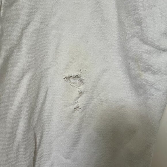 BRANDY MELVILLE White Elastic Waist Wide Leg Sweat Lounge Pants One Size - Picture 6 of 12